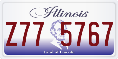 IL license plate Z775767