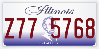 IL license plate Z775768