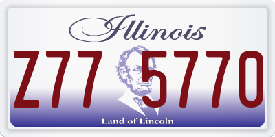 IL license plate Z775770