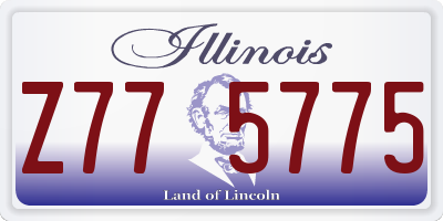 IL license plate Z775775