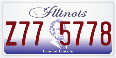 IL license plate Z775778