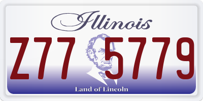 IL license plate Z775779