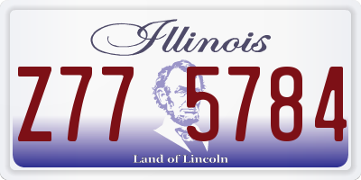 IL license plate Z775784