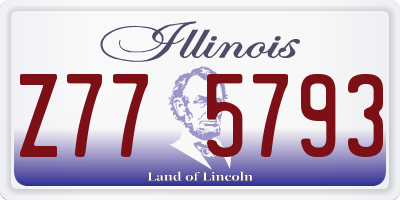 IL license plate Z775793