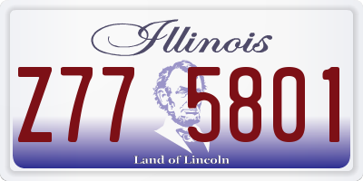 IL license plate Z775801