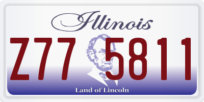 IL license plate Z775811