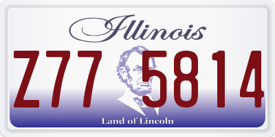 IL license plate Z775814