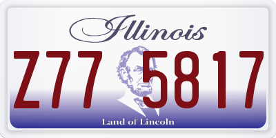 IL license plate Z775817