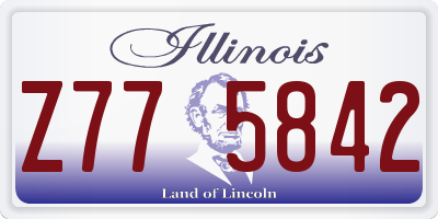 IL license plate Z775842