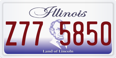 IL license plate Z775850