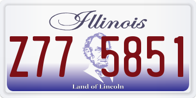 IL license plate Z775851