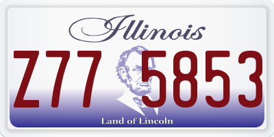 IL license plate Z775853