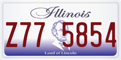 IL license plate Z775854