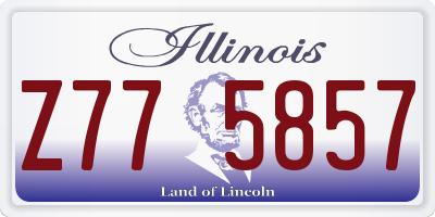 IL license plate Z775857