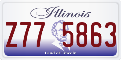 IL license plate Z775863