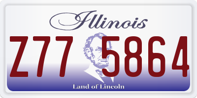IL license plate Z775864