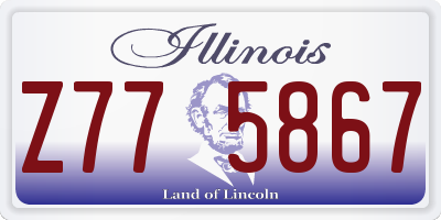 IL license plate Z775867
