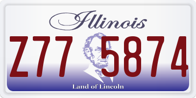 IL license plate Z775874