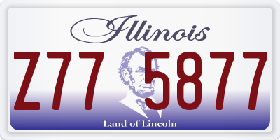 IL license plate Z775877