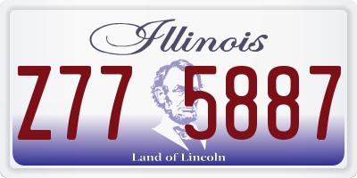 IL license plate Z775887