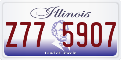 IL license plate Z775907