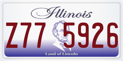 IL license plate Z775926