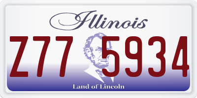 IL license plate Z775934