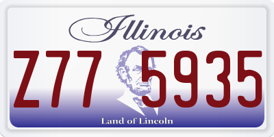 IL license plate Z775935