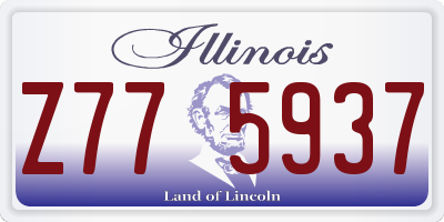 IL license plate Z775937