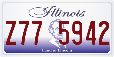 IL license plate Z775942