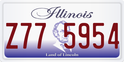 IL license plate Z775954