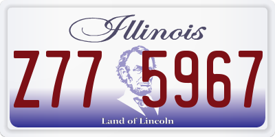 IL license plate Z775967
