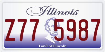 IL license plate Z775987