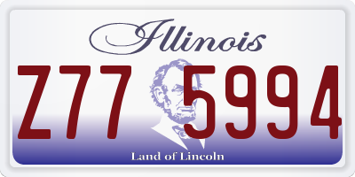 IL license plate Z775994