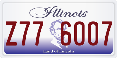 IL license plate Z776007