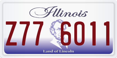 IL license plate Z776011