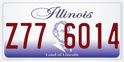 IL license plate Z776014