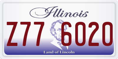 IL license plate Z776020