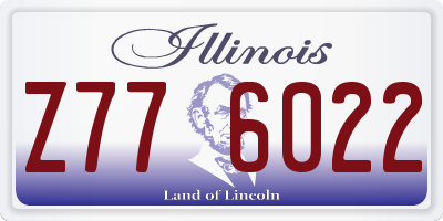IL license plate Z776022