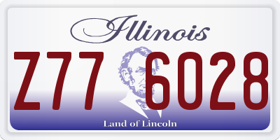 IL license plate Z776028