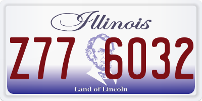 IL license plate Z776032