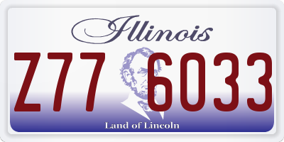 IL license plate Z776033