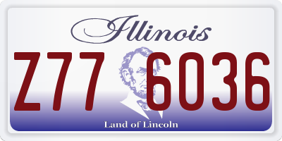 IL license plate Z776036