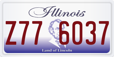IL license plate Z776037