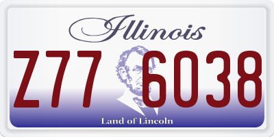 IL license plate Z776038