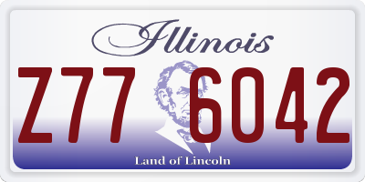 IL license plate Z776042