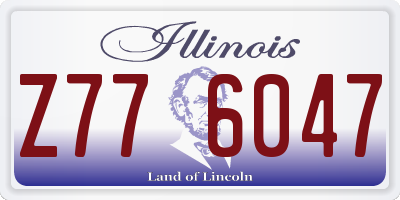 IL license plate Z776047