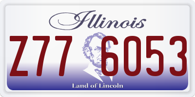 IL license plate Z776053