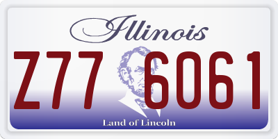 IL license plate Z776061