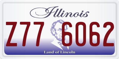 IL license plate Z776062